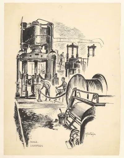 Interieur Van De Draka Fabriek Loodpers