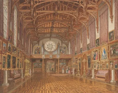 Interieur Van De Gotische Zaal Paleis Kneuterdijk Den Haag