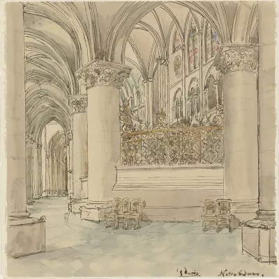 Interieur Van De Notre Dame Te Parijs