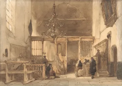 Interieur Van Een Kerk Te Utrecht