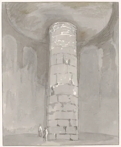 Interieur Van Toren Op Het Graf Van Ciceron Tussen Itri En Gaeta
