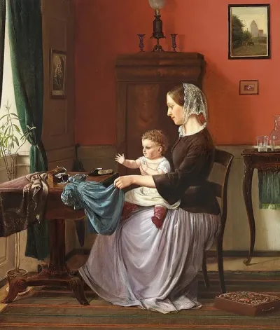 Interior Fra Et Borgerhjem 1861