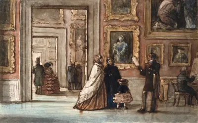 Interior Med Besogende I Palazzo Pitti I Firenze