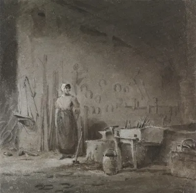 Interior Of A Blacksmiths Forge