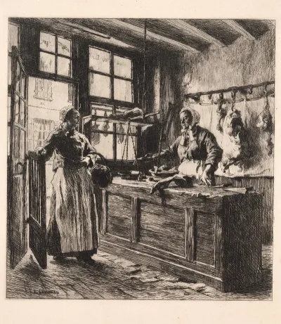 Interior Of A Butcher Shop 2