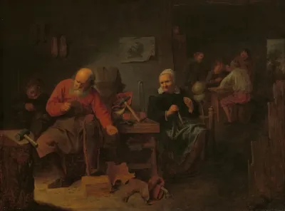 Interior Of A Cobblers Shop