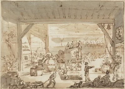 Interior Of A Coppersmiths Shoe Lane
