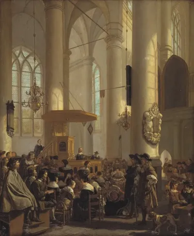 Interior Of A Dutch Church