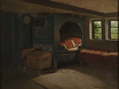 Interior Of A Farmers Cottage In Skane