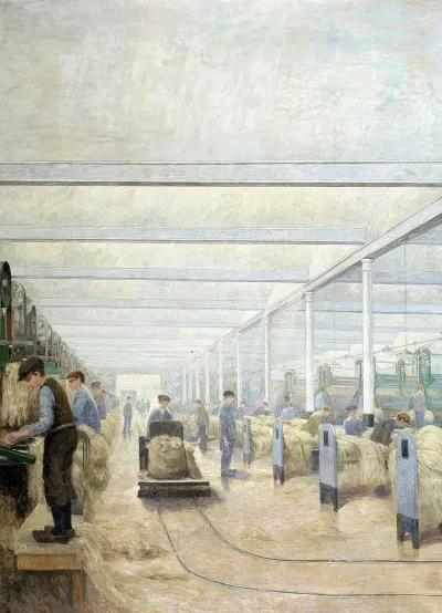 Interior Of A Flax Spinning Mill 2
