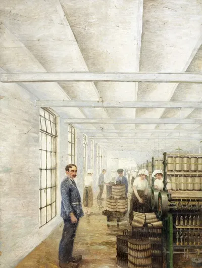 Interior Of A Flax Spinning Mill 3