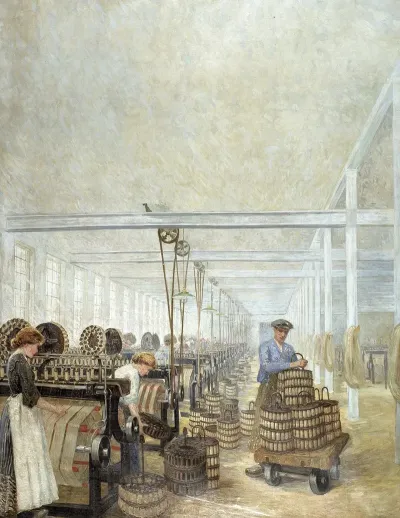 Interior Of A Flax Spinning Mill