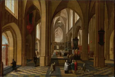 Interior Of A Gothic Cathedral 2