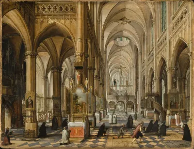 Interior Of A Gothic Cathedral