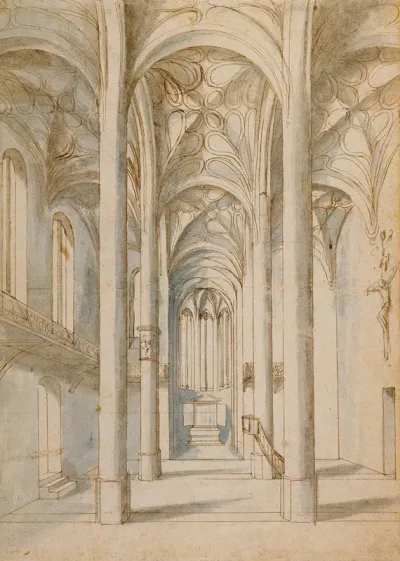 Interior Of A Gothic Church 2