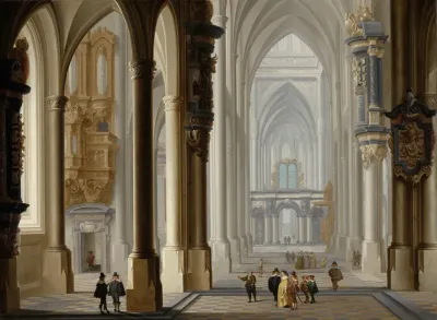 Interior Of A Gothic Church 3