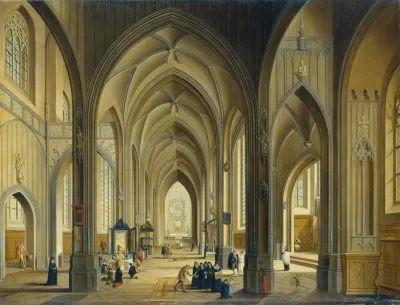Interior Of A Gothic Church 7
