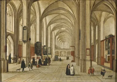 Interior Of A Gothic Church 8