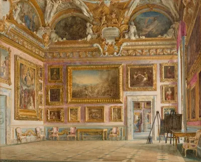 Interior Of Palazzo Pitti In Florence Sala Di Saturno
