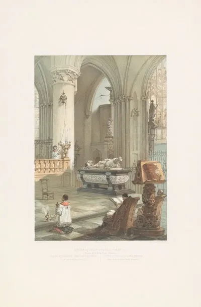 Interior Of St Gudules Church Brussels