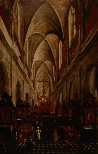 Interior Of St Marys Church In Krakow