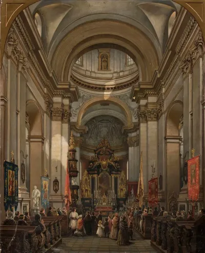 Interior Of St Peters Church In Krakow