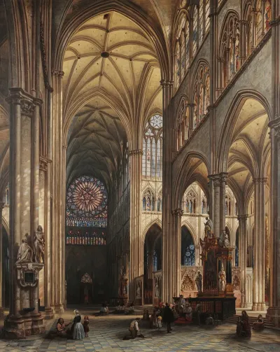 Interior Of The Cathedral Of Amiens