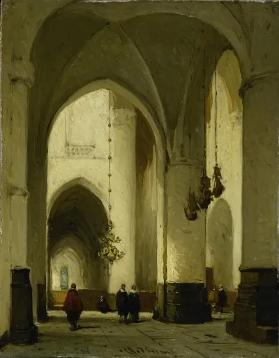 Interior Of The Church Of St Bavo In Haarlem 2
