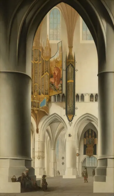 Interior Of The Church Of St Bavo In Haarlem 3