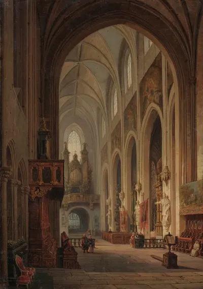 Interior Of The Dominican Church In Krakow