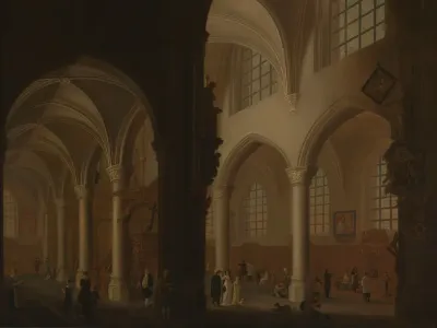 Interior Of The Former Church Of Saint George In Antwerp