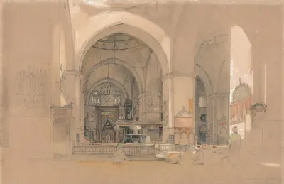 Interior Of The Great Mosque Ulucami Bursa Turkey