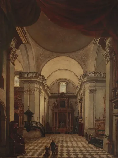 Interior Of The Holy Cross Church In Warsaw