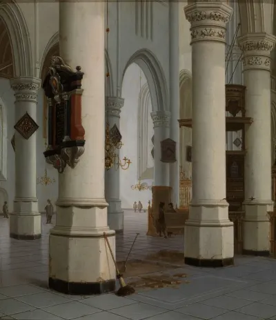 Interior Of The Nieuwe Kerk New Church In Delft 2