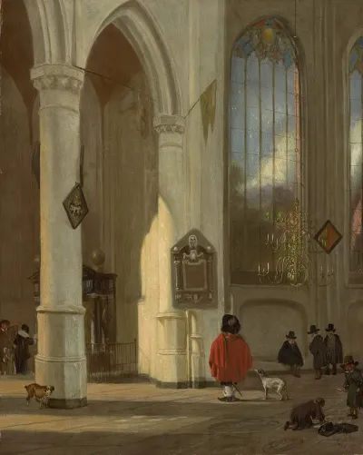 Interior Of The Oude Kerk In Delft