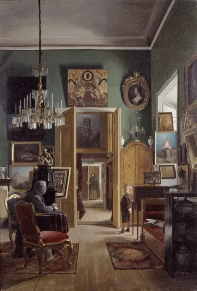 Interior Of The Painters Home In Stockholm