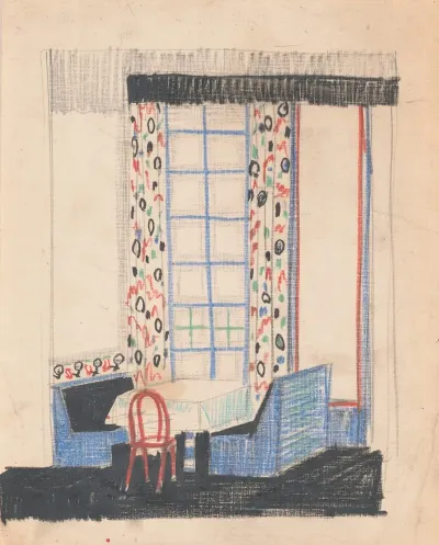 Interior Perspective Studies For A Restaurant