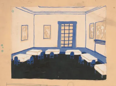 Interior Perspective Studies For Restaurant Crillon 15 East 48th Street New York Ny Interior Perspective Study 2