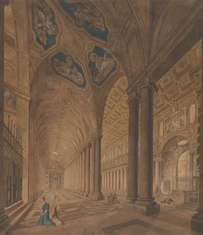 Interior View Of The Basilica Of Santa Maria Maggiore Rome
