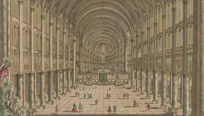 Interior View Of The Cathedral Of Notre Dame De Paris