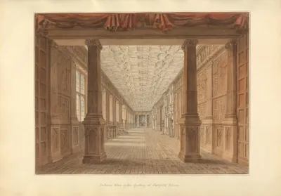 Interior View Of The Gallery Of Hatfield House