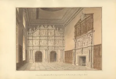 Interior View Of The Hall At Burton Agnes Yorkshire The Seat Of Sir Francis Boynton Bart