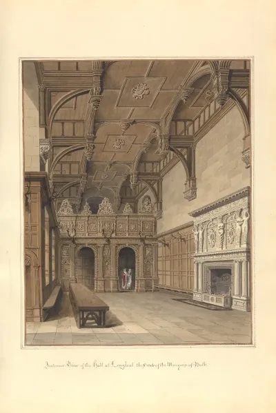 Interior View Of The Hall At Longleat The Seat Of The Marquis Of Bath