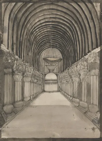 Interior View Of The Temple At Ekvera Karle