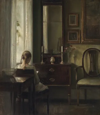 Interior With A Girl Reading