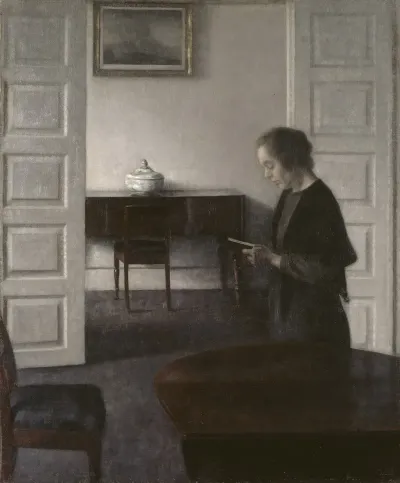 Interior With A Reading Lady
