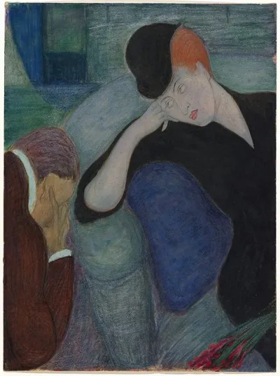 Interior With A Seated Couple
