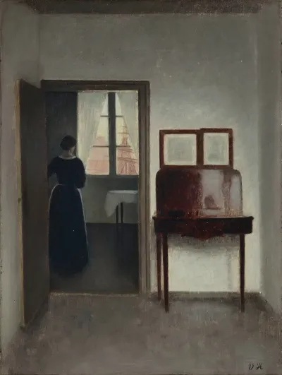 Interior With A Woman Stue Med En Kvinde