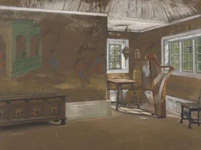 Interior With Harp