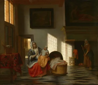 Interior With Mother And Child Mother Joy